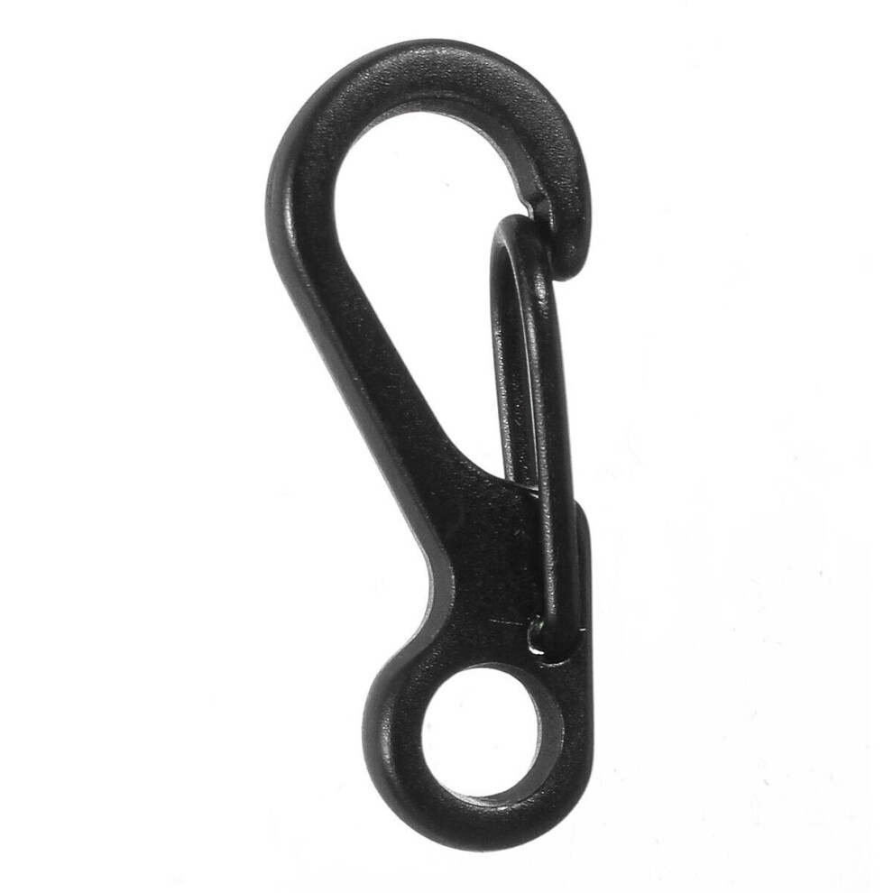 23 Pcs Black Tool Alloy Carabiner Camp Snap Clip Hook Keychain Keyring Hiking Climbing Tool