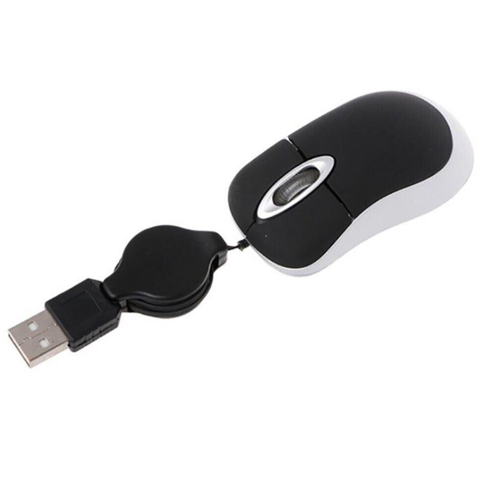 Photos - Mouse 3 Key Mini  Stylish Optical  With Retractable Cable