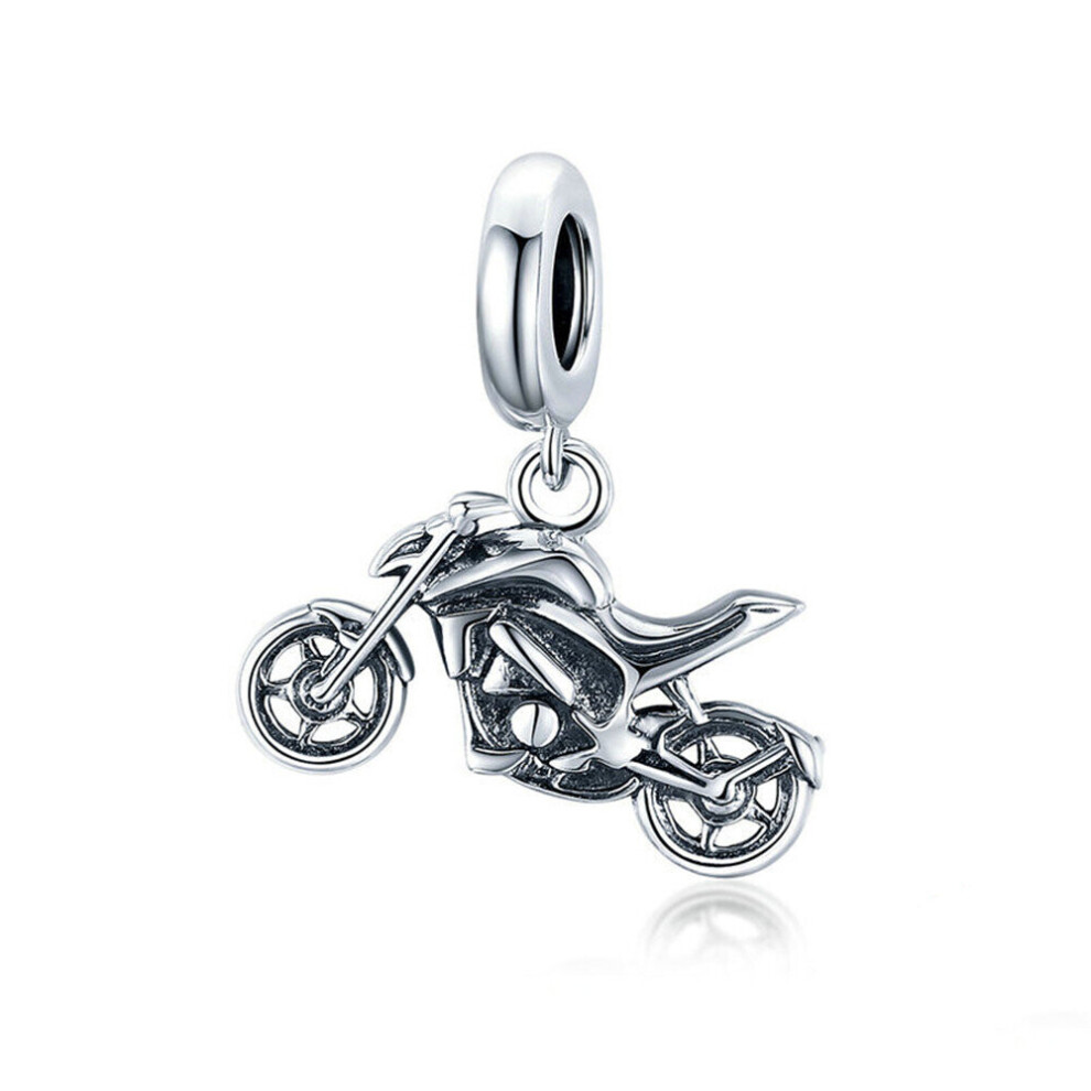 Silver plating Motorcycle Jewelry Charm for Bracelet Accessories DIY Charm