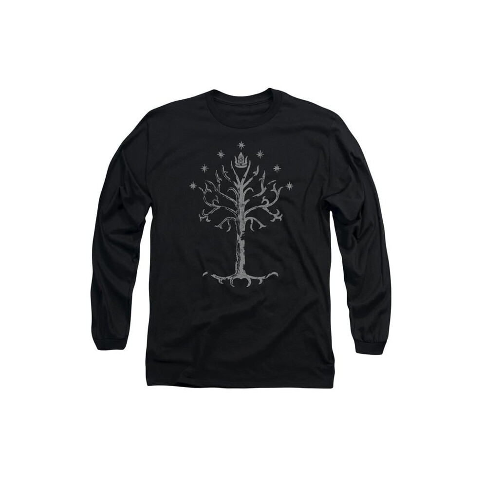 Trevco Sportswear LOR3014C-AL-3 Lord of The Rings Tree of Gondor Adult Long Sleeve T-Shirt, Black - Large-image-OPC-PGD6CCT-NEW