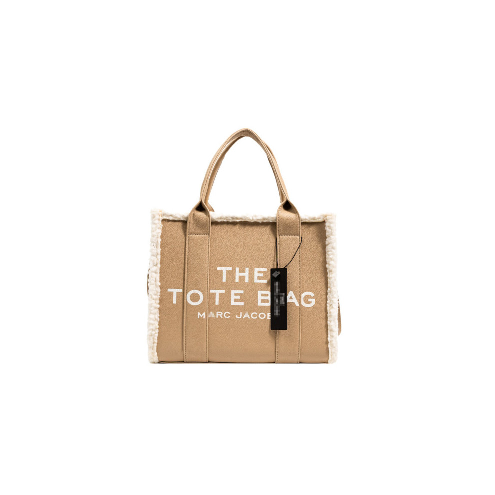 (Khaki) Women Designer Handbags Laptop Tote Bag Large PU Leather Shoulder Bag