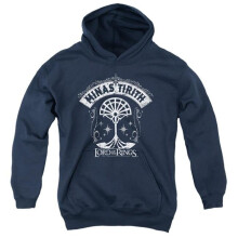Trevco Sportswear LOR1144-YFTH-3 Lord of The Rings Minas Tirith Youth Hooded Sweatshirt, Navy - Large