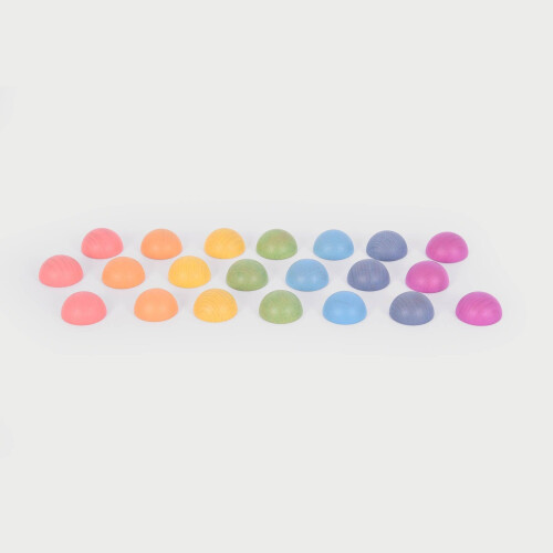 Rainbow Wooden Semispheres 1