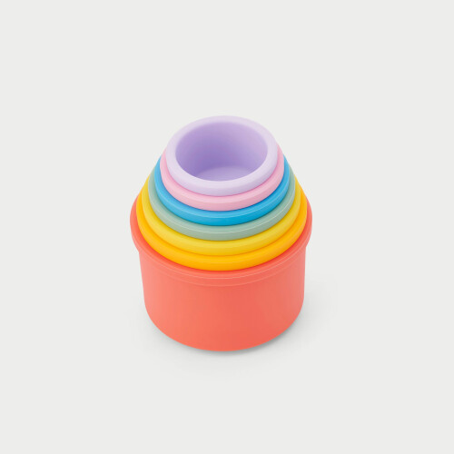 SiliSoft Round Stacking Cups (Rainbow)