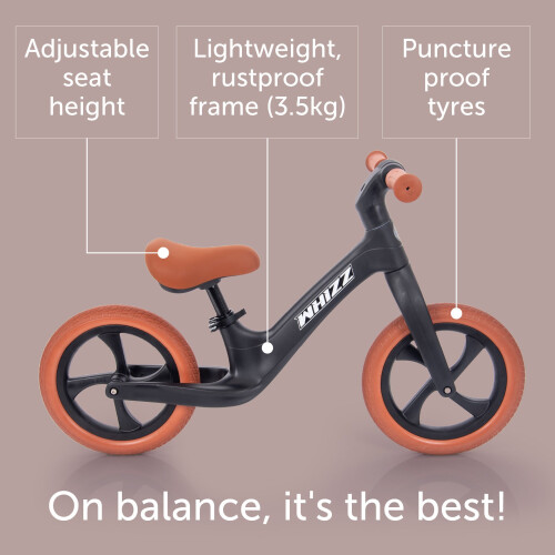 Whizz Balance Bike - Black 2