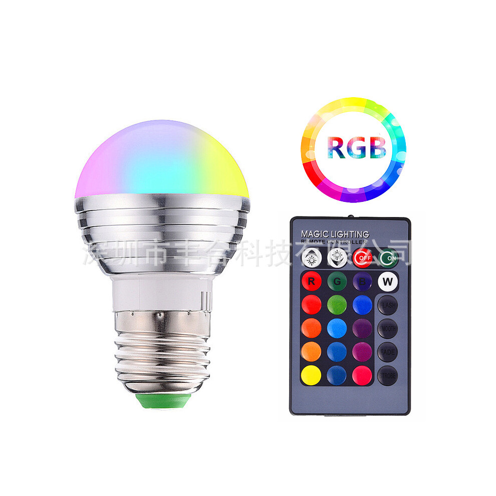(RGB+W, 5W) Remote control bulb lamp led infrared rgb bulb lamp colorful bulb LED dimming bulb