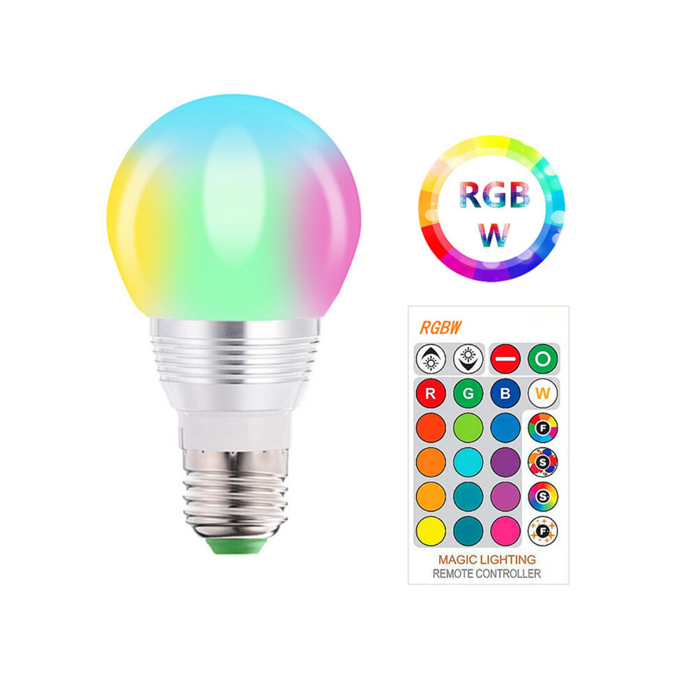 (Rgb+Cw, 5W) Led Bulb Remote Control Bulb Lamp Rgb 3W Colorful Remote Control Infrared Dimming Rgbw Remote Control Bulb Light