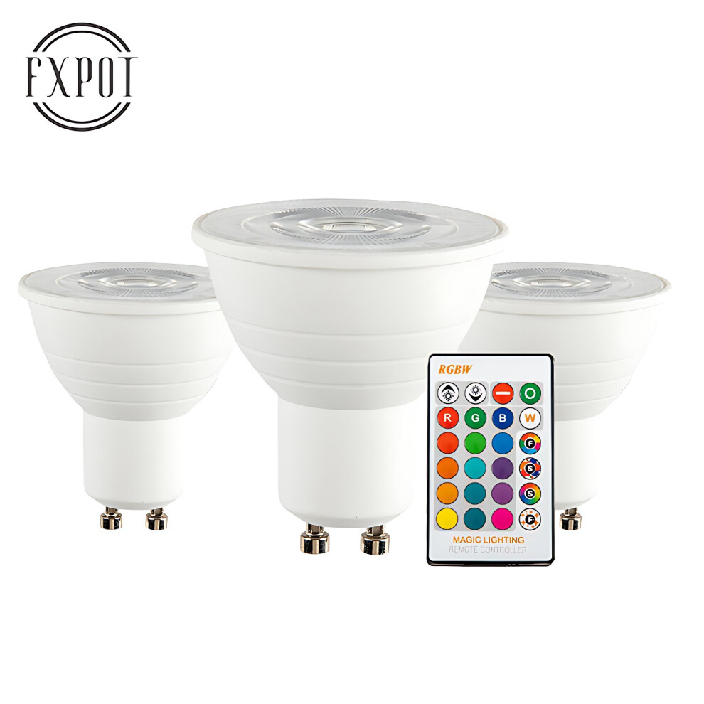 (5WRGBCWMR16-12V gray remote control, 5W) LED RGBW lamp cup plastic bag aluminum lamp cup plastic bag aluminum lamp cup remote control lamp GU10