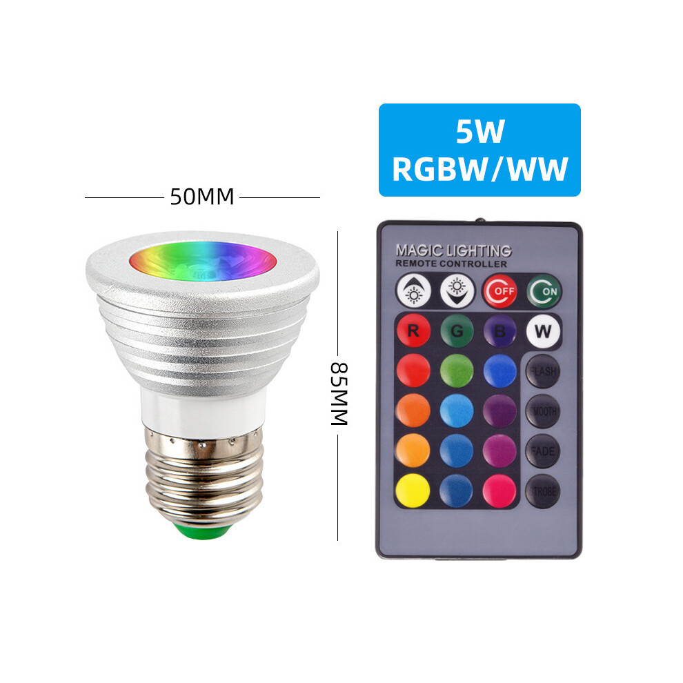 (Rgb+ -Gu10-With Memory-85-265V, Lights + 1 Remote Control) Remote Control Lamp Cup Colorful Spot Rgbwgu10 Constant Current Power Sup White/Light Size 4
