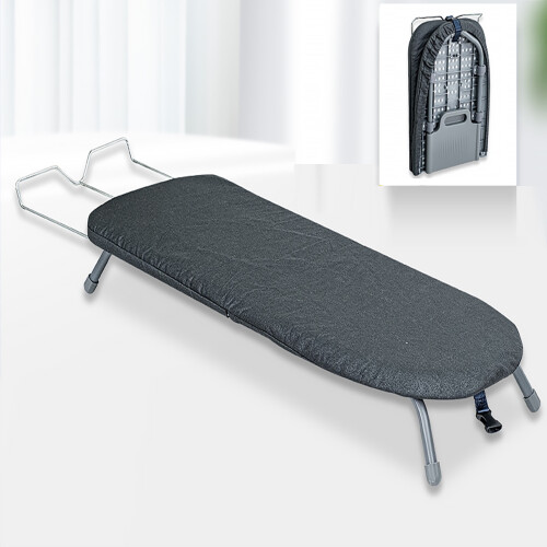 Gr8 Home Grey Foldable Table Top Ironing Board Compact Space Saving with Cover Iron Rest 1