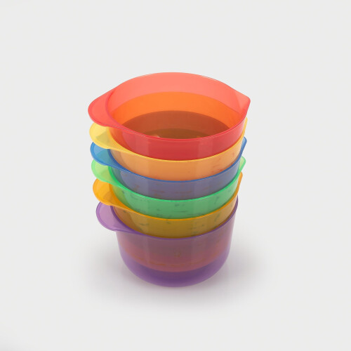 Translucent Colour Pouring Bowls - Pack of 6 1
