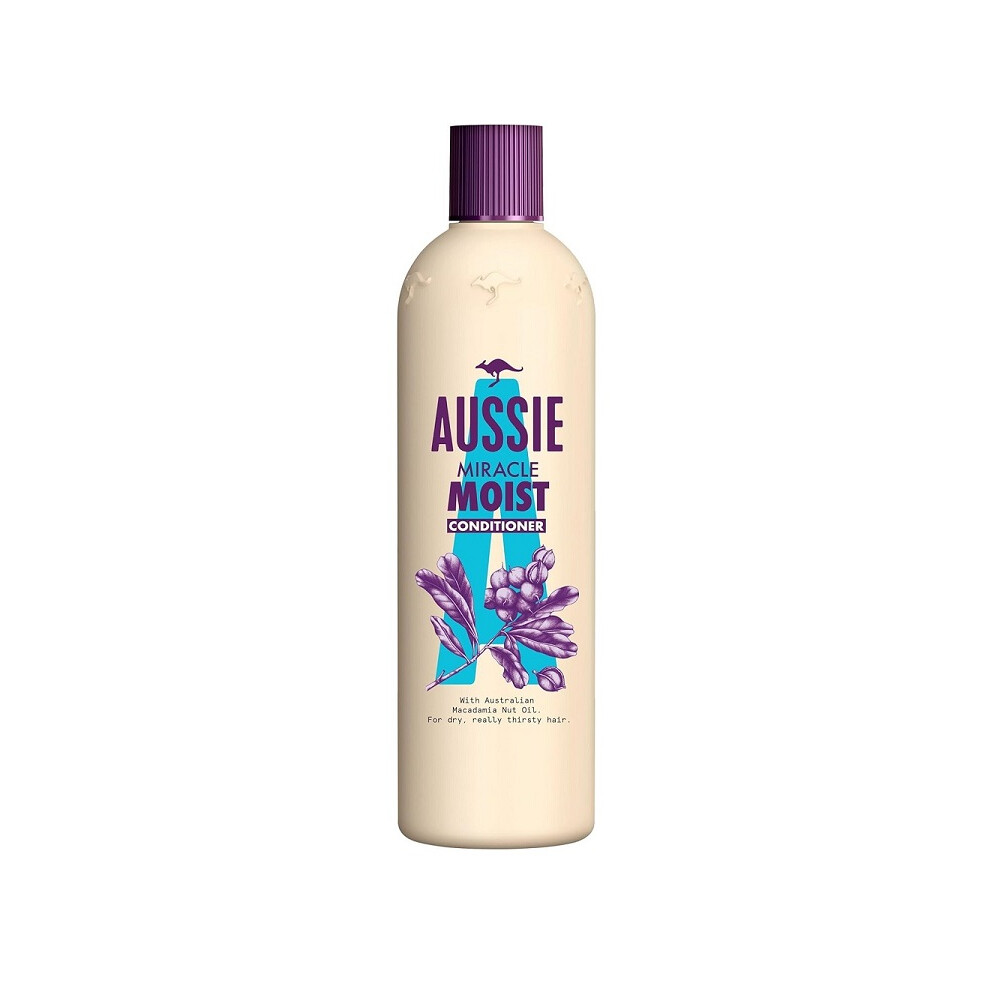 Aussie Miracle Moist Conditioner 490ml for Dry Hair