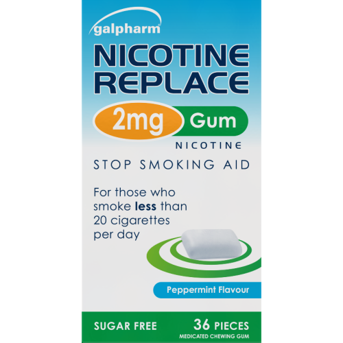 Galpharm Nicotine Replace 2mg Gum Peppermint 36 Pieces 6x Boxes = (216 Pieces) 1