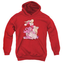 Trevco Sportswear LT203-YFTH-2 Looney Tunes Lola Present Youth Hooded Sweatshirt, Red - Medium