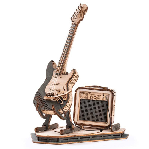 E-gitarrenmodell 3D-holzpuzzle 1