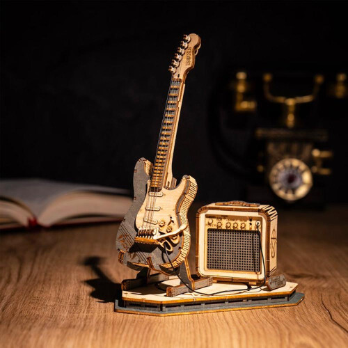 E-gitarrenmodell 3D-holzpuzzle 2