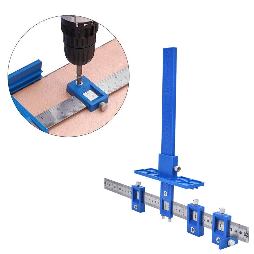 Punch Jig Tool Drill Handle Hole Locator Drilling Opener Template Door Cabinets