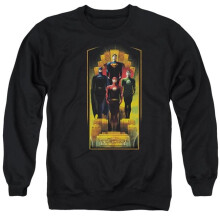 Trevco Sportswear JLA368-AS-6 JLA Deco Adult Crewneck Sweatshirt, Black - 3X