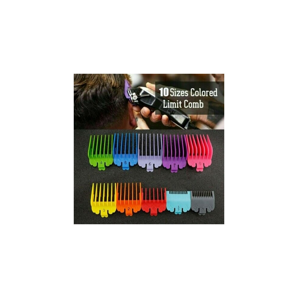 Xylfly 10Pcs Hair Clipper Limit Comb Guide Trimmer Guards Attachment Barber For Wahl