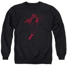 Trevco Sportswear JLA344-AS-2 JLA Flash Darkness Adult Crewneck Sweatshirt, Black - Medium