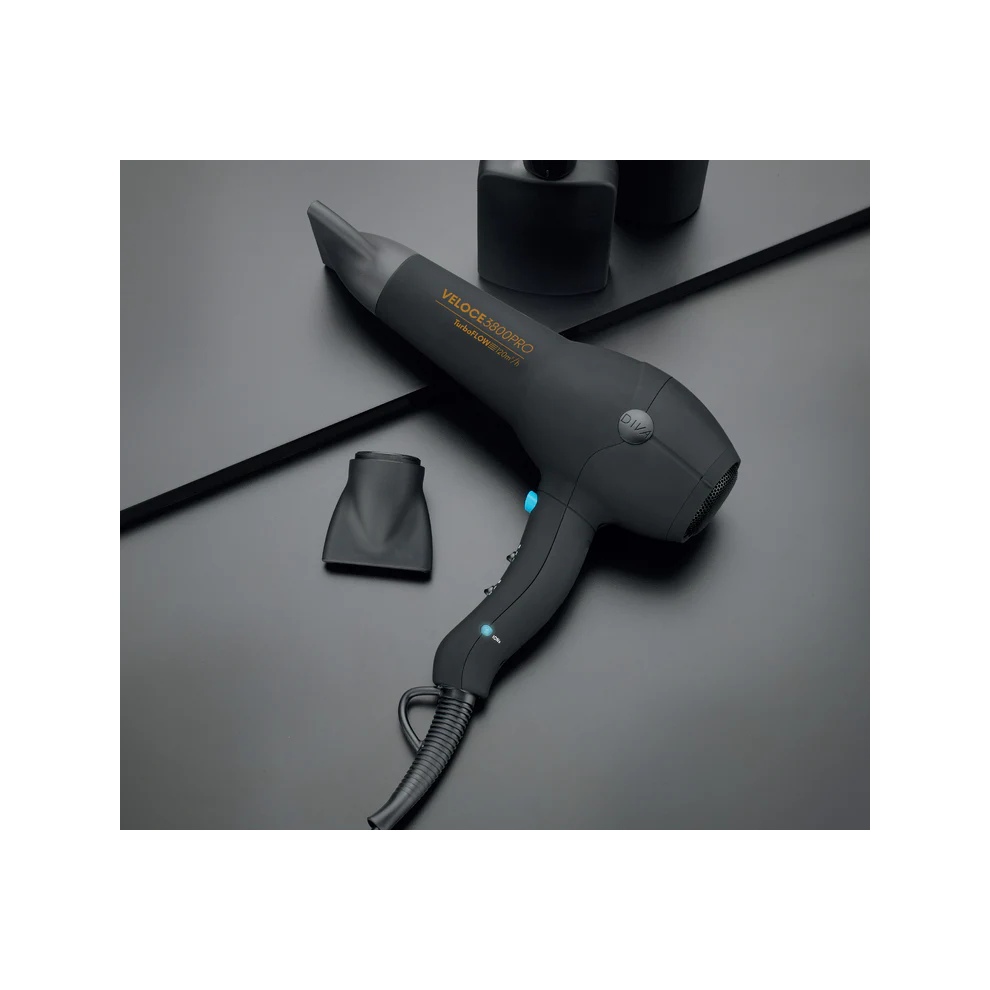 (Black) Diva Veloce 3800 Pro Ionic Conditioning Reduced Noise System