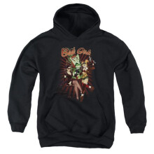 Trevco Sportswear JLA655-YFTH-2 JLA Bad Girls Youth Hooded Sweatshirt, Black - Medium