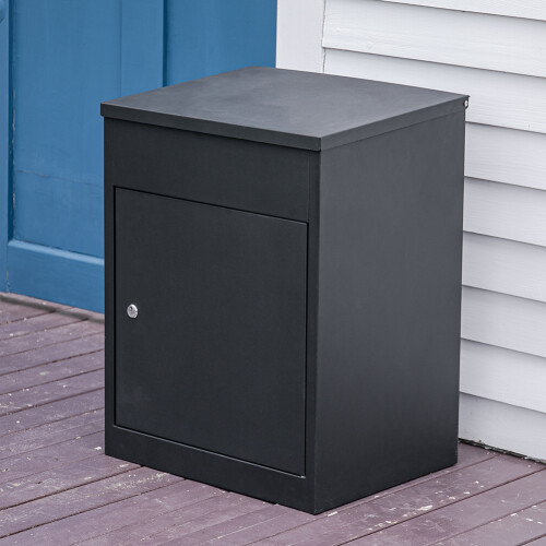 Living And Home Lockable Standing Wall Mount Letterbox Package Drop Delivery Box with 2 Keys 1