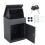 Living And Home Lockable Standing Wall Mount Letterbox Package Drop Delivery Box with 2 Keys 4