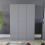 Vida Designs (Grey) Riano 3 Door Wardrobe Bedroom Clothes Storage 2