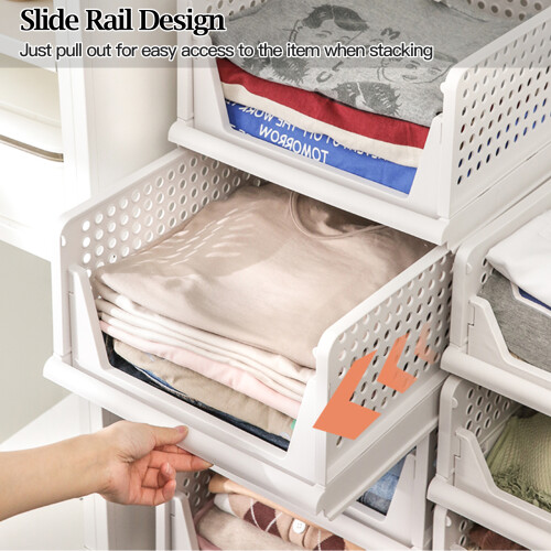 Living And Home 8 Pack Folding Wardrobe Storage Box Drawer Organizer 1