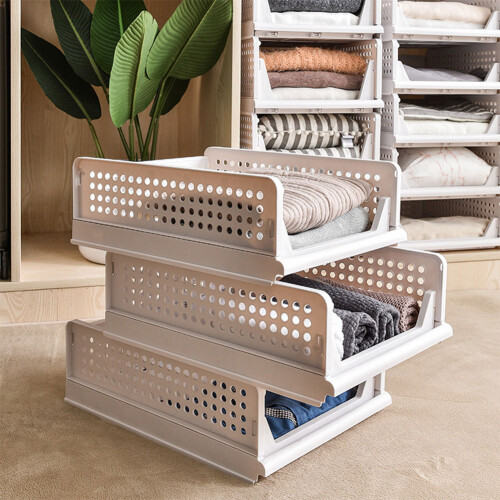 Living And Home 8 Pack Folding Wardrobe Storage Box Drawer Organizer