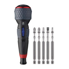Vessel Tools VES220USBP5U Ball Grip Rechargeable Screwdriver Bit Set with 3 Adjustable Speed - 5 Piece