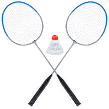 The Magic Toy Shop Multicolored 3 Piece Badminton Racquet Set Outdoor Sports Game