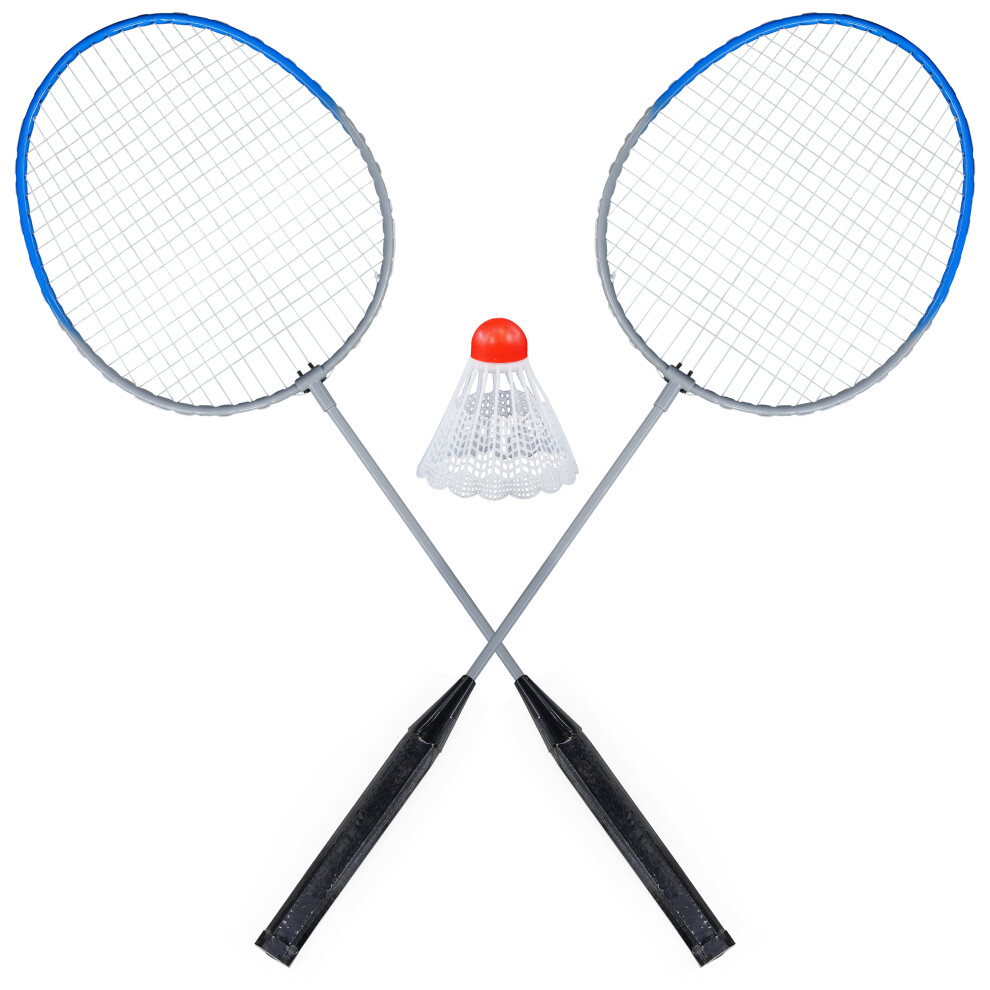 The Magic Toy Shop Multicolored 3 Piece Badminton Racquet Set Outdoor Sports Game
