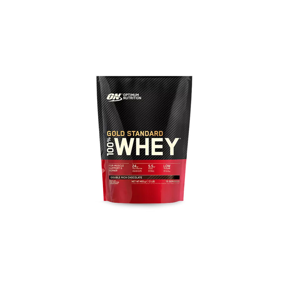 Optimum Nutrition Gold Standard 100% Whey Protein Powder, Double Rich Chocolate, 465g, 15 Servings