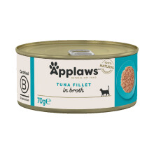 Applaws Natural Wet Adult Cat Food Tuna Fillet in Broth ( 70g × 24 )