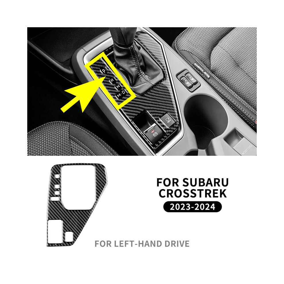 (Type B JDM Black) For USDM For Subaru Crosstrek Impreza 2024 Real Soft Carbon Fiber LHD Sticker Car Gear Shift Panel Interior Trim Accessories-image-OPC-PGD6TFG-NEW