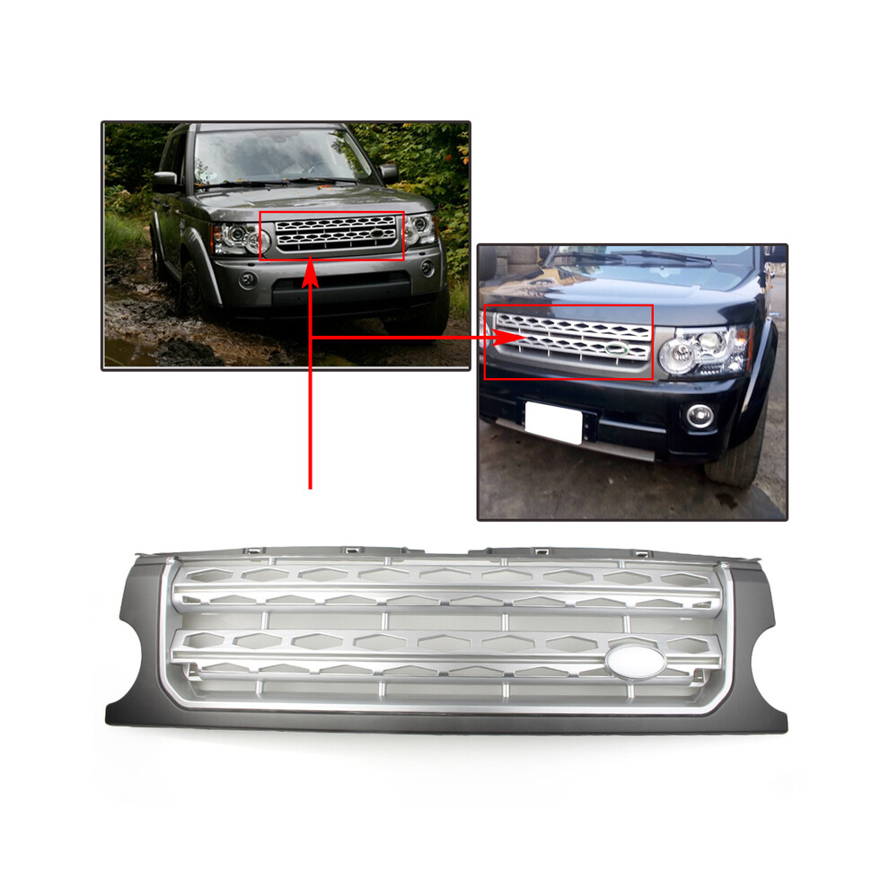 Grey Silver Car Honey Comb Mesh Grille Front Racing Grill For Land Rover Discovery 3 LR3 L319 2005 2006 2007 2008 2009-image-OPC-PGD6TNR-NEW