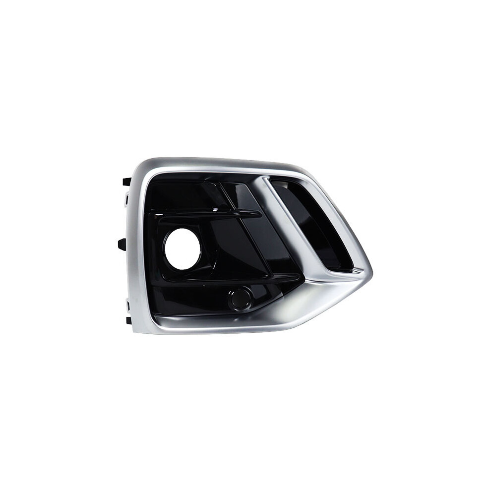 (Chrome Right) Car Front Bumper Fog Grille Grill Cover With Acc Hole For Audi Q5 Sq5 S-Line Sline Sport 2021 2022 2023 Left Light 9160443692123