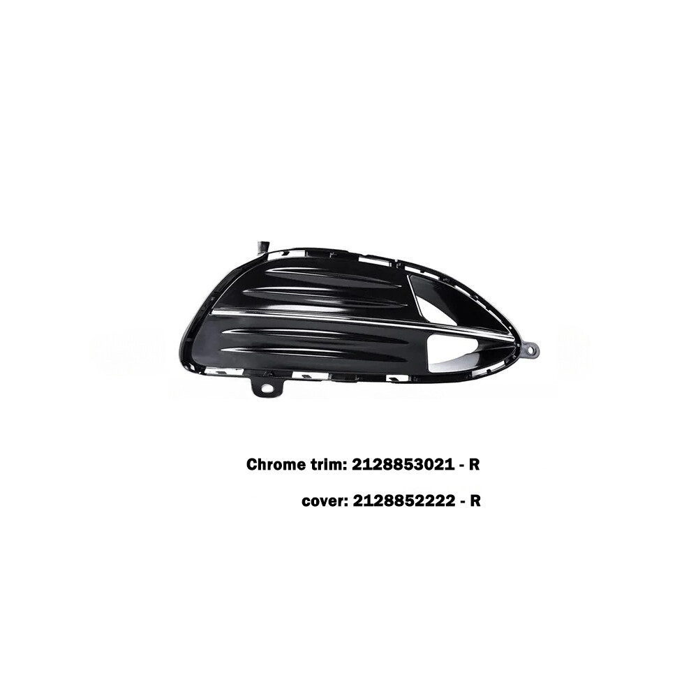 (2128853021 2222) For Mercedes Benz E Class W212 2013 Front Lower Grill Left Right Fog Lamp Cover Chrome Trim 9160443692574