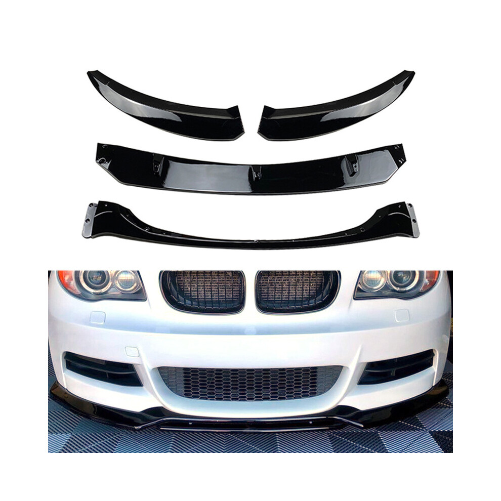 (Glossy ) Car Front Bumper Lip Chin Spoiler Splitter Trim For Bmw 1 Series E82 E88 2007 2008 2009 2010 Glossy / Carbon Black 9160443694783
