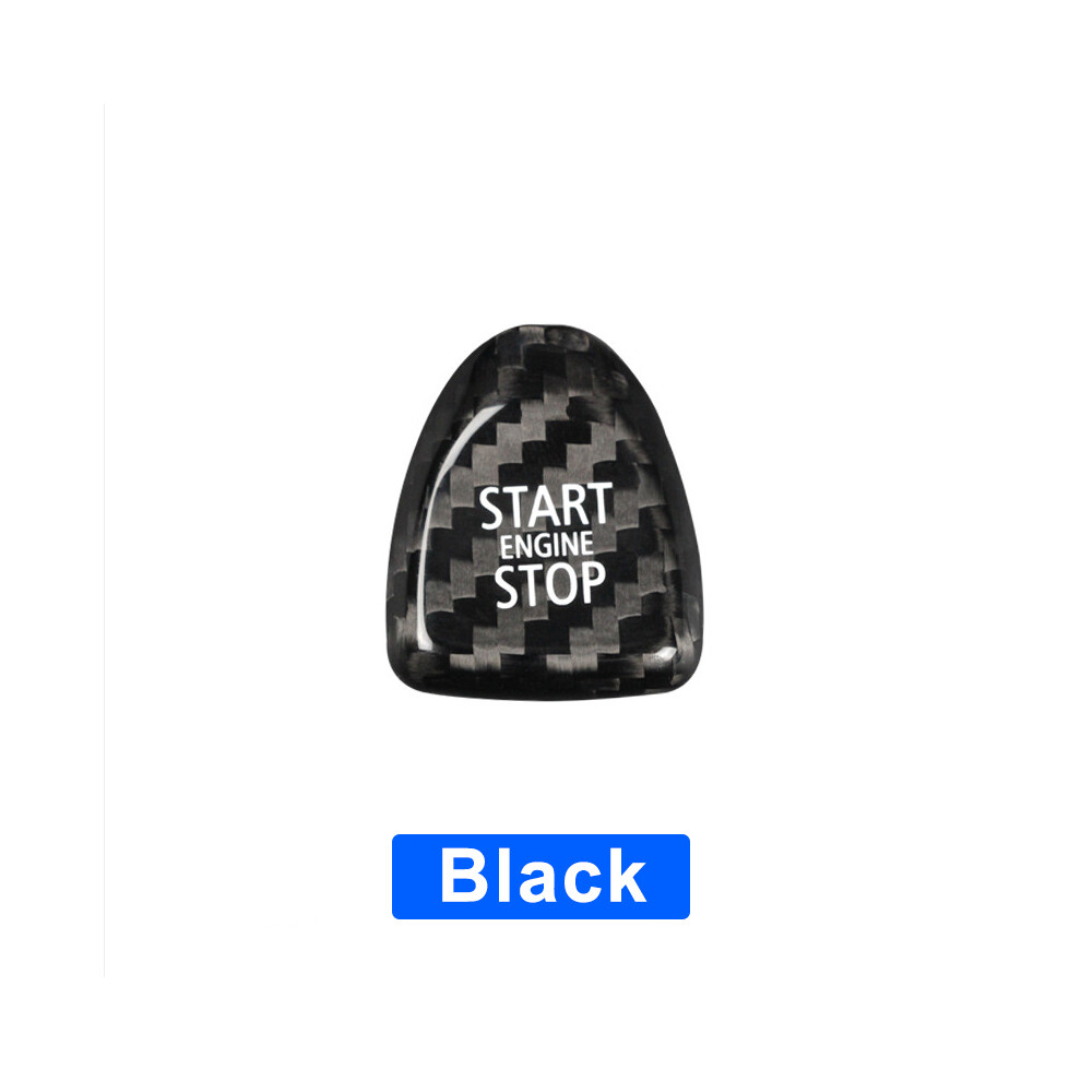 (Black) Car Ignition Start Button Sticker For Bmw Mini F54 F55 F56 F57 F60 Carbon Fiber Modifications Interior Black 9160443709395