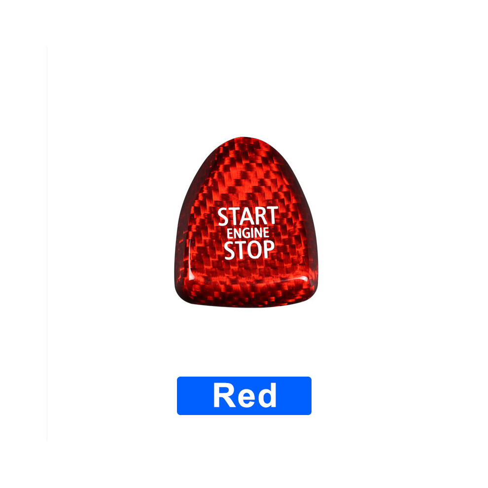 (Red) Car Ignition Start Button Sticker For Bmw Mini F54 F55 F56 F57 F60 Carbon Fiber Modifications Interior Red 9160443709401