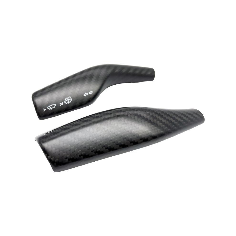 (Matte Gl) For Tesla Model 3&Y Real Carbon Fiber Steering Wheel Cap Covers Turn Signal Stalk Covers Gear Lever Covers Interior 9160443727924