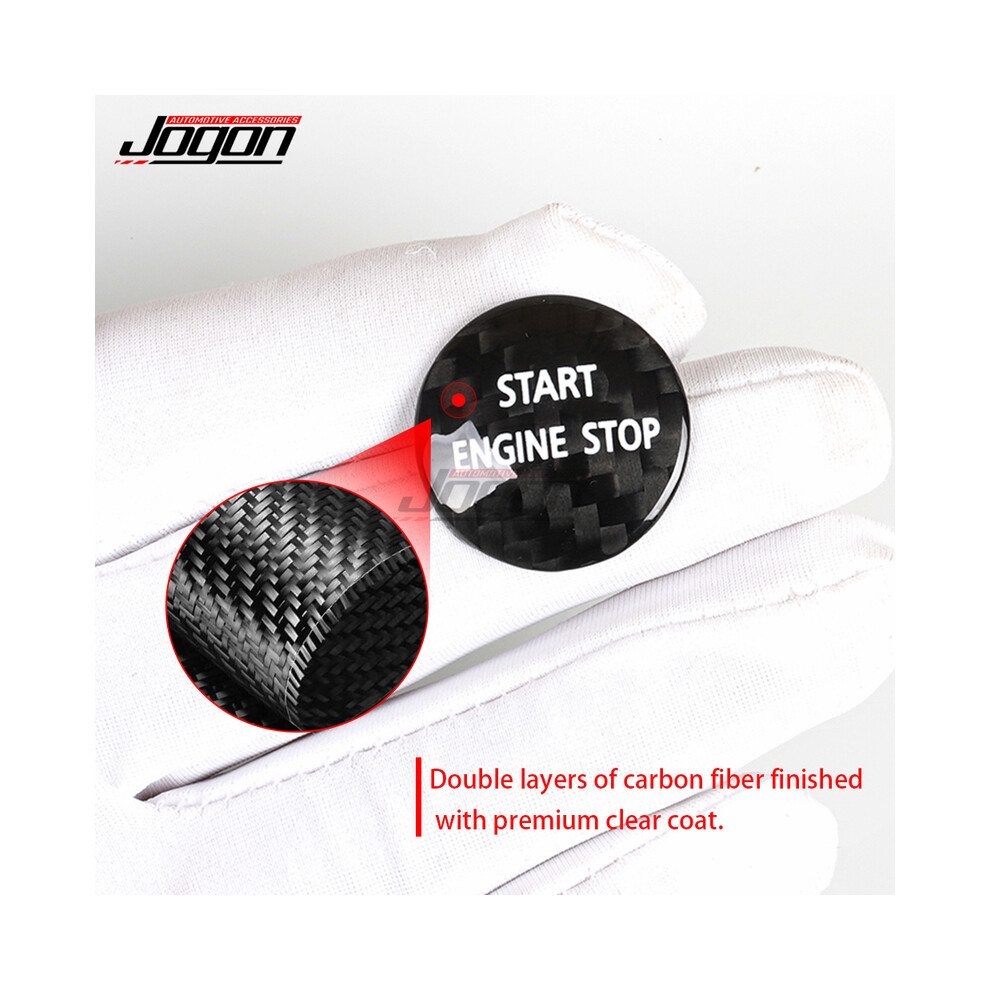 (Black) 100% Real Carbon Fiber Engine Start Stop Button Trim For Land Rover Discovery Discovery 4 Lr4 Range Rover Sport L320 Black 9160443711244