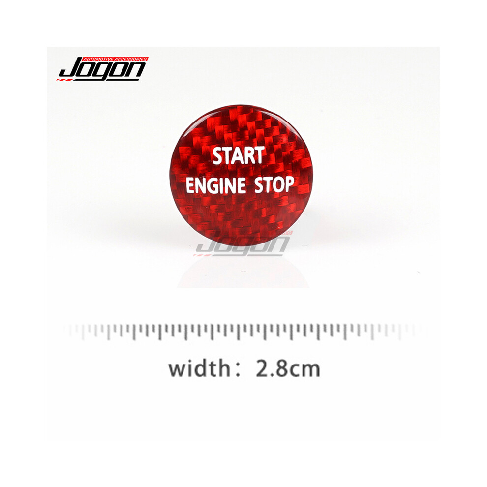 (Red) 100% Real Carbon Fiber Engine Start Stop Button Trim For Land Rover Discovery Discovery 4 Lr4 Range Rover Sport L320 Red 9160443711251