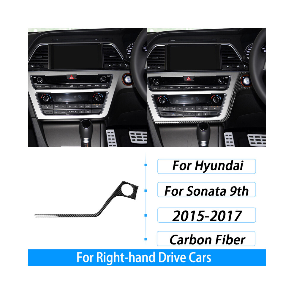 (20) For Hyundai Sonata 9Th 2015-2017 Carbon Fiber Gear Shift Window Lift Cd Storage Box Panel Suit Car Interior Decoration 9160443722851
