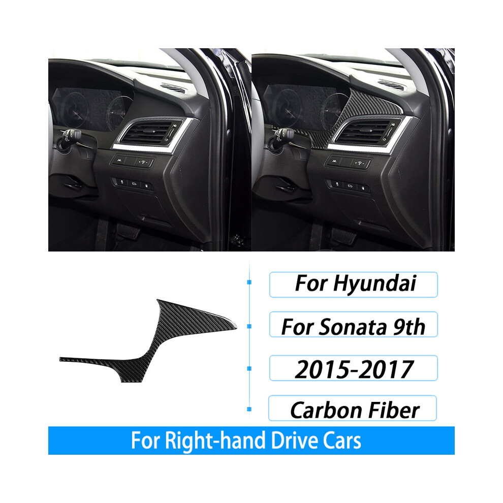 (23) For Hyundai Sonata 9Th 2015-2017 Carbon Fiber Gear Shift Window Lift Cd Storage Box Panel Suit Car Interior Decoration 9160443725920