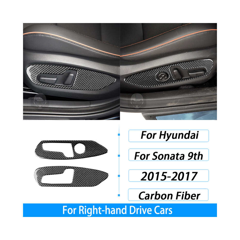 (27) For Hyundai Sonata 9Th 2015-2017 Carbon Fiber Gear Shift Window Lift Cd Storage Box Panel Suit Car Interior Decoration 9160443725432