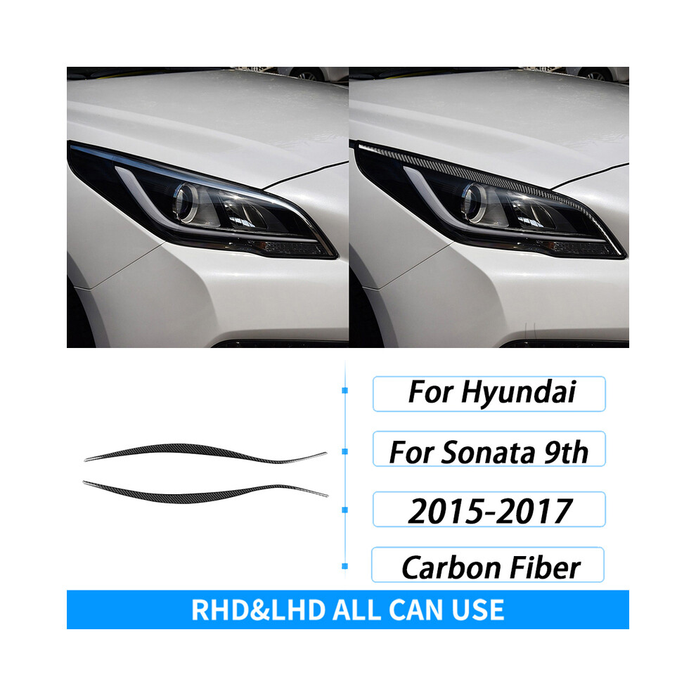 (48) For Hyundai Sonata 9Th 2015-2017 Carbon Fiber Gear Shift Window Lift Cd Storage Box Panel Suit Car Interior Decoration 9160443727528